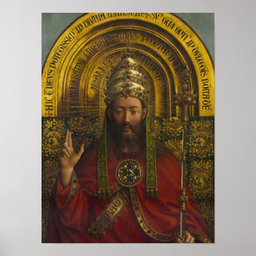 Deity Enthroned Christ The Ghent Altarpiece Poster