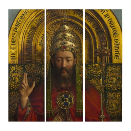 Deity Enthroned Christ The Ghent Altarpiece Triptych