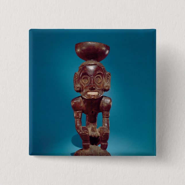 Deity figure , Dominican Republic Pinback Button (Front)