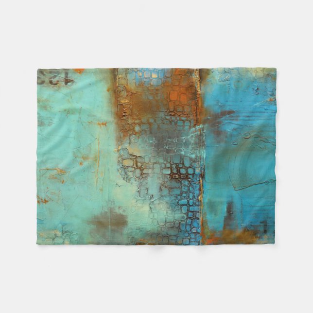 Deja Blue Fleece Blanket (Front (Horizontal))