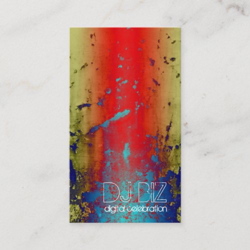 Deja Blue - Rainbow Grunge Business Card
