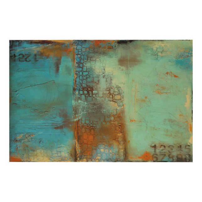 Deja Blue Wood Wall Decor (Front)