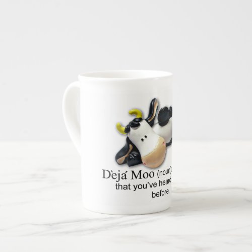 Deja Moo Bull Comic Bone China Mug