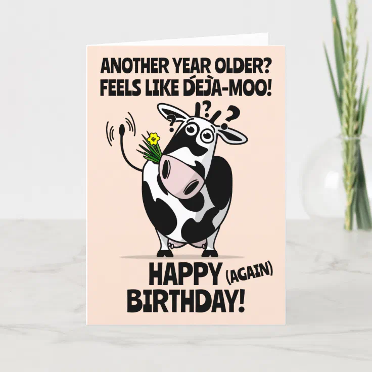 cow birthday card