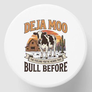 Deja Moo Funny Cow Western Vintage Shirt Design_1 Mini Candle Favors