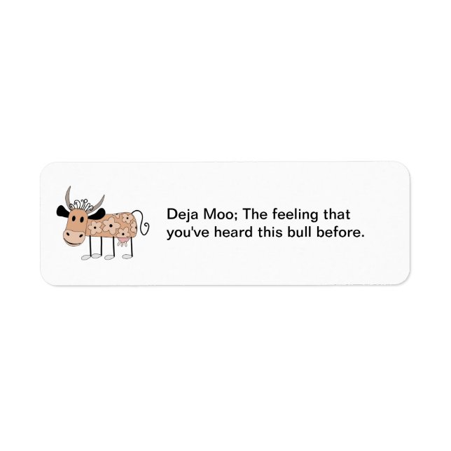 Deja Moo Label (Front)