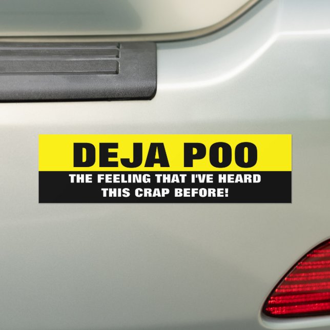 DEJA POO BUMPER STICKER (On Car)