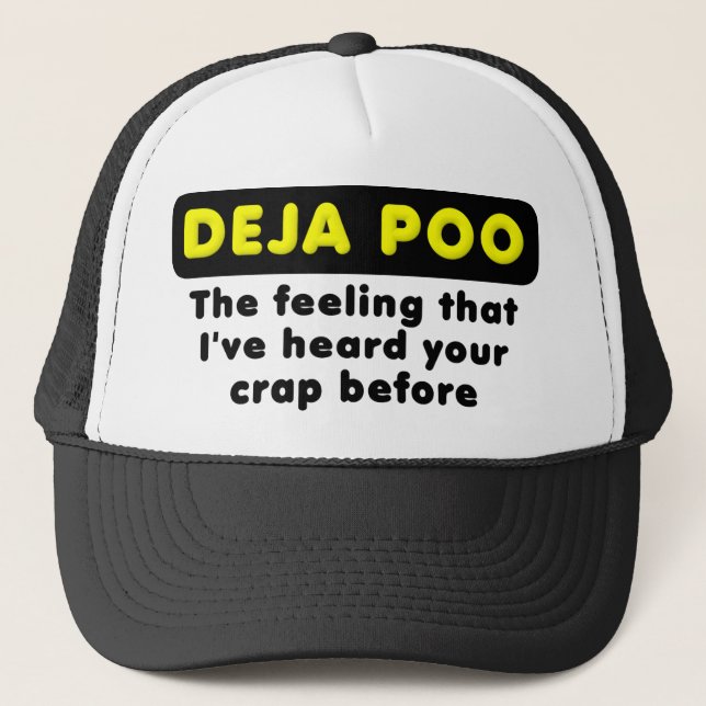 Deja Poo Funny Ball Cap Hat (Front)
