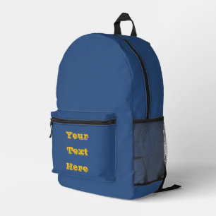 Deja Vu Blue Spring Season Solid Color Printed Backpack