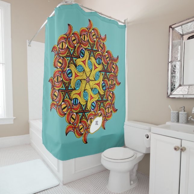 "Deja Vu" Shower Curtain (In Situ)