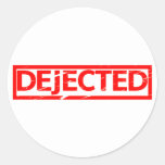 Dejected Stamp Classic Round Sticker