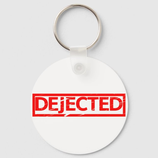 Dejected Stamp Keychain (Front)