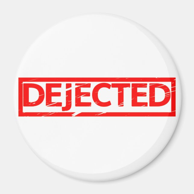 Dejected Stamp Magnet (Front)