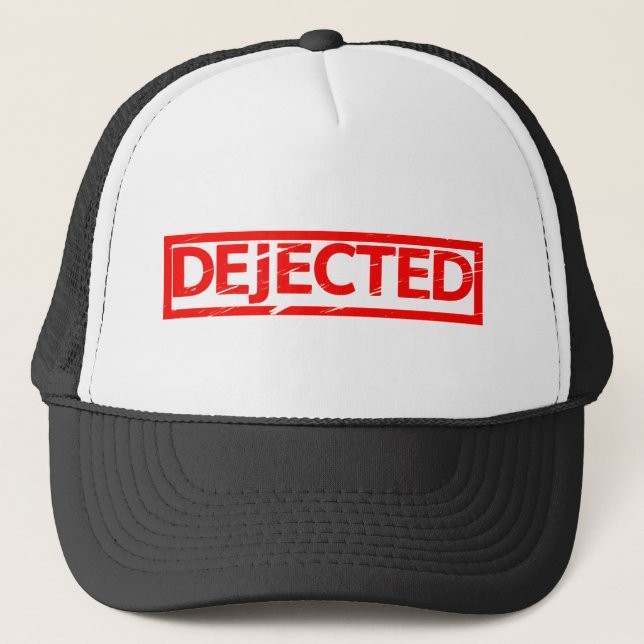 Dejected Stamp Trucker Hat (Front)