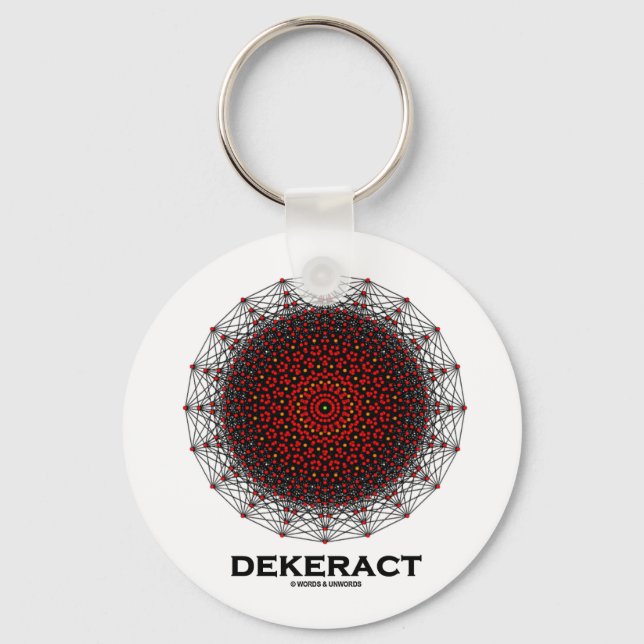 Dekerat (10-Dimensional Hypercube) Keychain (Front)