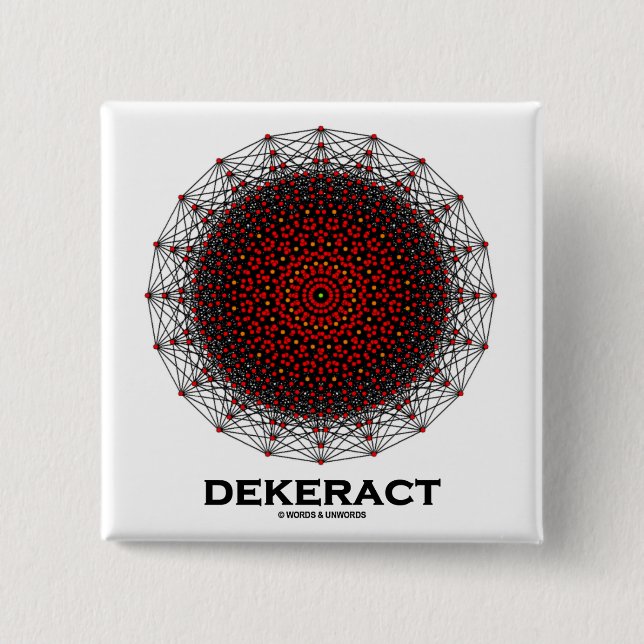 Dekerat (10-Dimensional Hypercube) Pinback Button (Front)