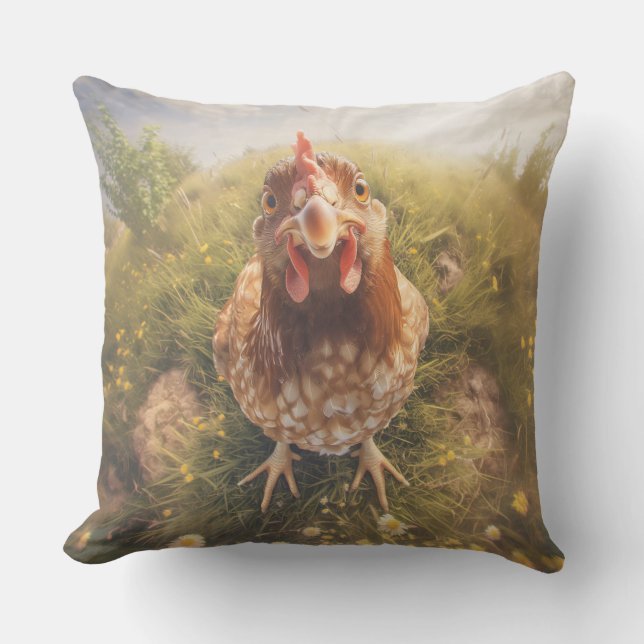Dekokissen Chicken: Look at you Outdoor Pillow (Front)