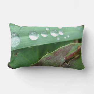 Dekokissen water drop on grass lumbar pillow