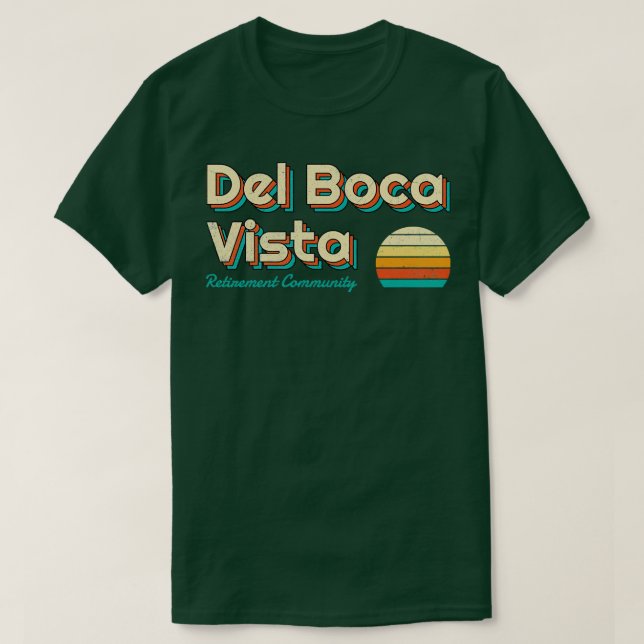 Del Boca Vista Retro Sunset TShirt 1 (Design Front)