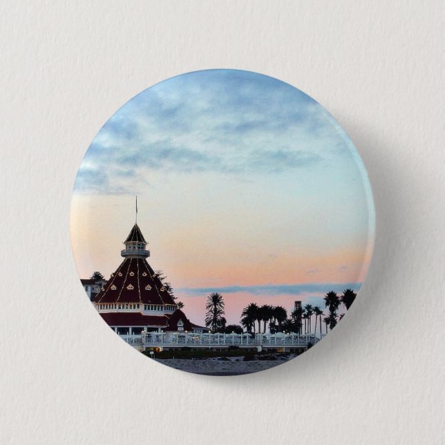 Del Coronado Sunset Pinback Button (Front)