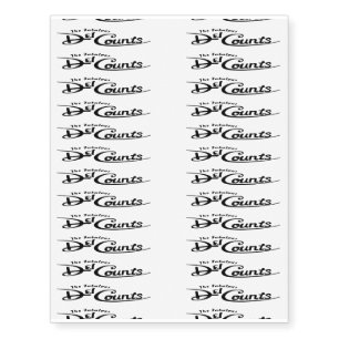 Del Counts Temporary Tattoos