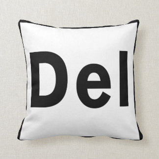 DEL  Delete Key Throw Pillow