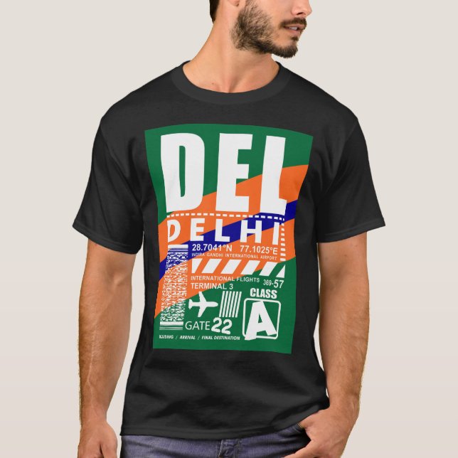 DEL Delhi Airport T-Shirt (Front)