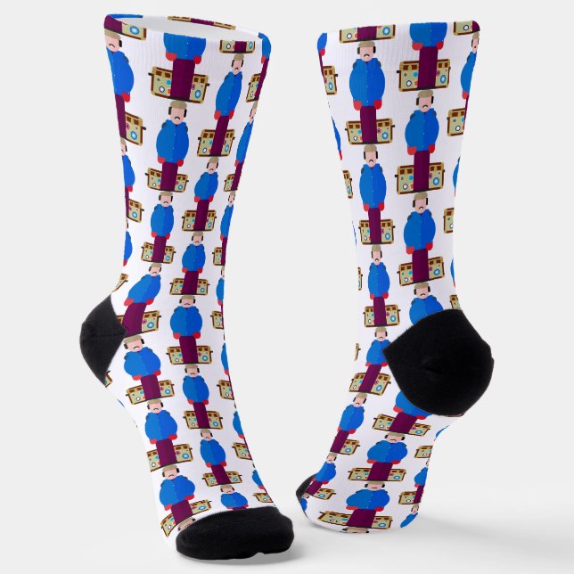 Del Griffith – Classic Comedy Pattern Crew Socks (Angled)