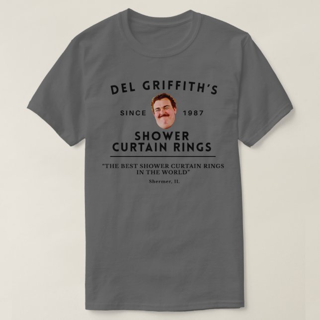 Del Griffiths Shower Curtain Rings Shermer IL Sinc T-Shirt (Design Front)