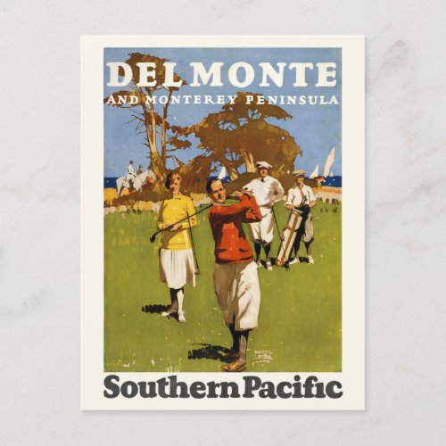 Del Monte and Monterey Peninsula Vintage Poster 19 Postcard