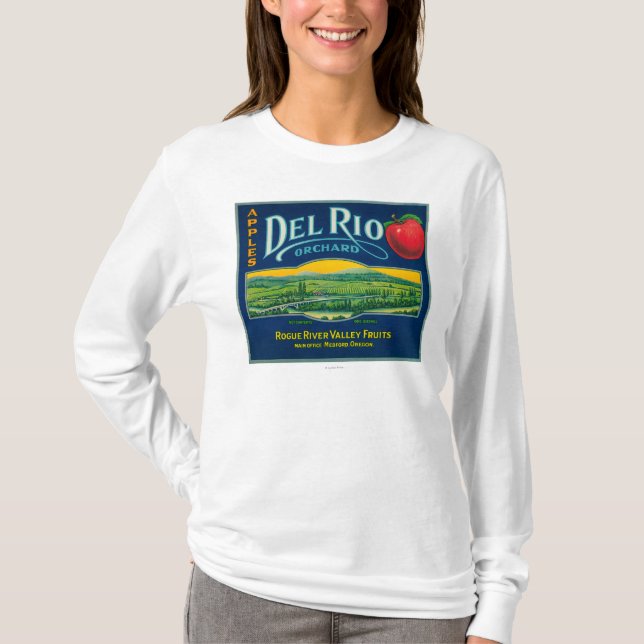 Del Rio Apple Crate LabelMedford, OR T-Shirt (Front)