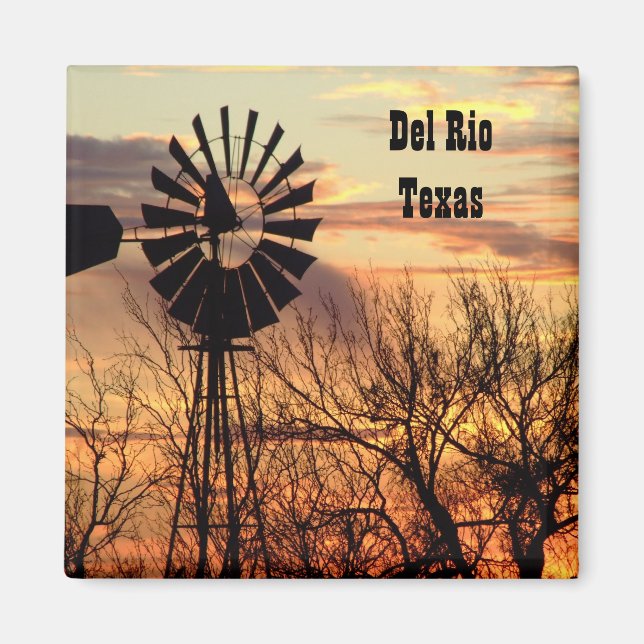 Del Rio texas souvenir windmill Magnet (Front)