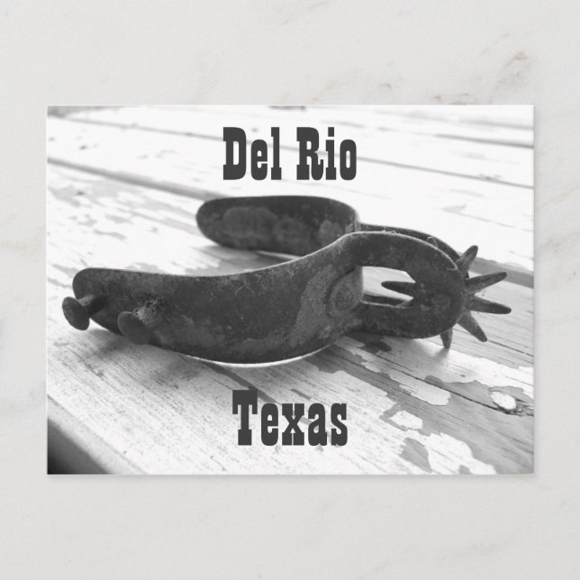 Del Rio Texas spur postcard (Front)