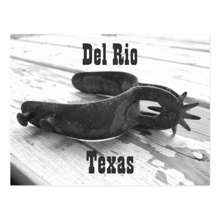 Del Rio Texas spur postcard
