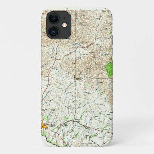 Del Rio TX Topo Map iPhone 11 Case