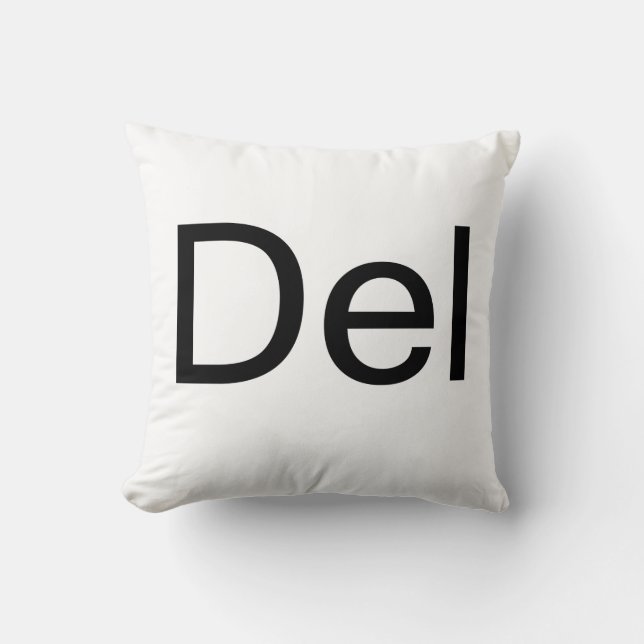 Del Throw Pillow (Front)
