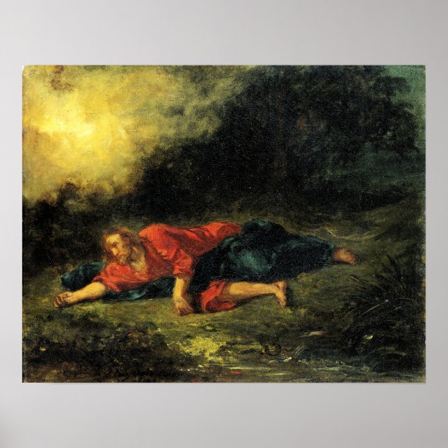 Delacroix — Christ In Gethsemane Poster (Front)
