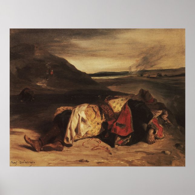 Delacroix - La Mort De Hassan Poster (Front)