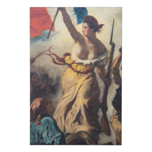 Delacroix - Liberty Leading The People Close-up Faux Canvas Print