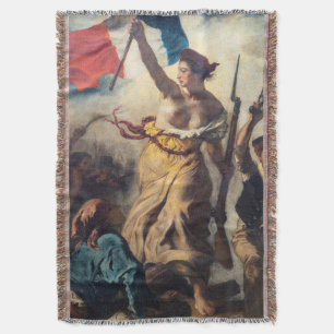 Delacroix - Liberty Leading The People Close-up Throw Blanket