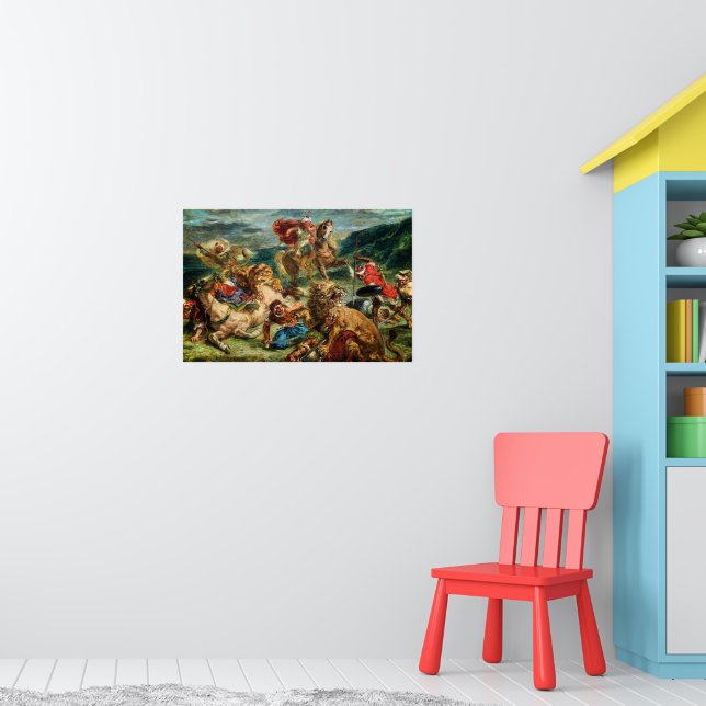 Delacroix - Lion Hunt Poster | Zazzle