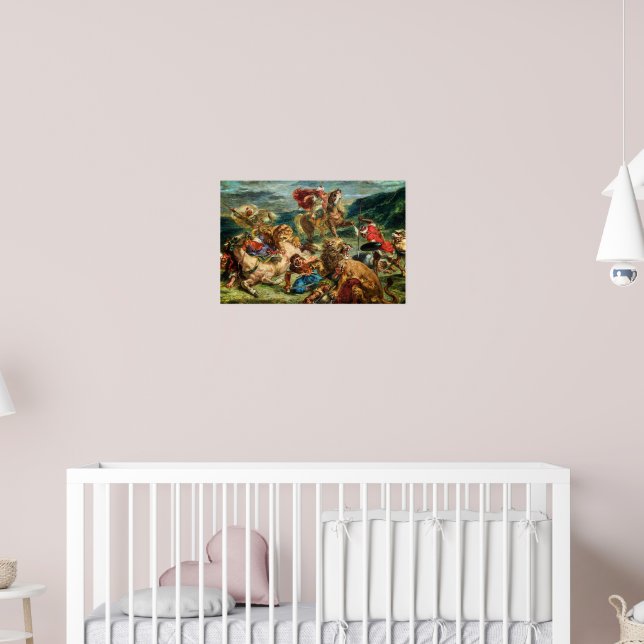 Delacroix - Lion Hunt Poster | Zazzle