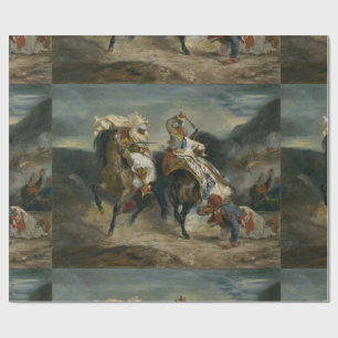 Delacroix The Combat of the Giaour and Hassan Wrapping Paper