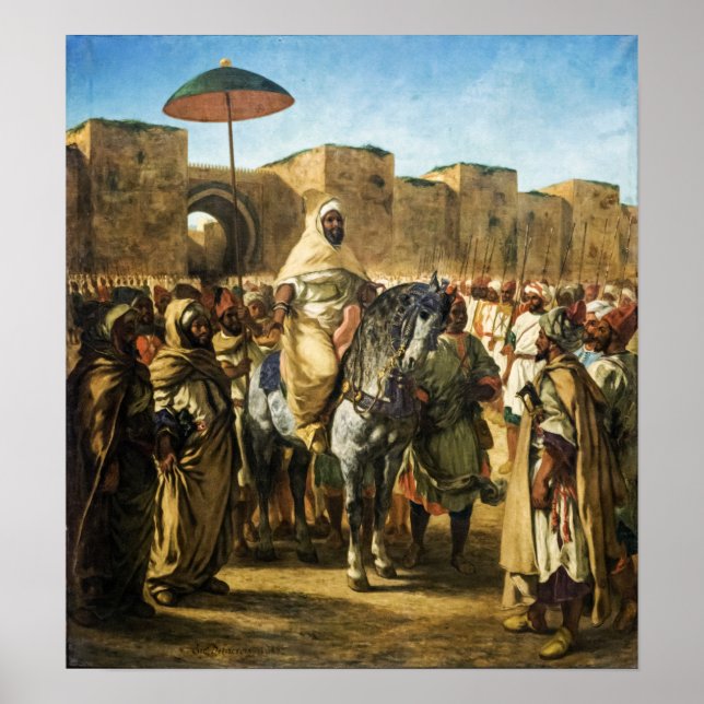 Delacroix - The Sultan Of Morocco Poster (Front)