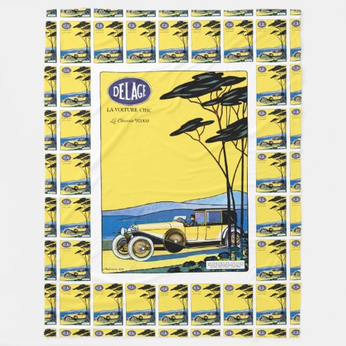 Delage  La Voiture Chic Fleece Blanket