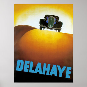 Delahay Automobile Ad Poster
