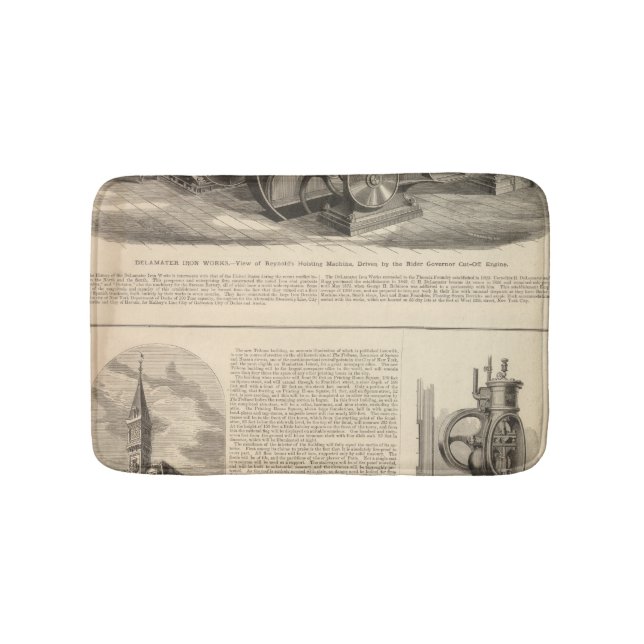 Delamater Iron Works Bathroom Mat (Front)