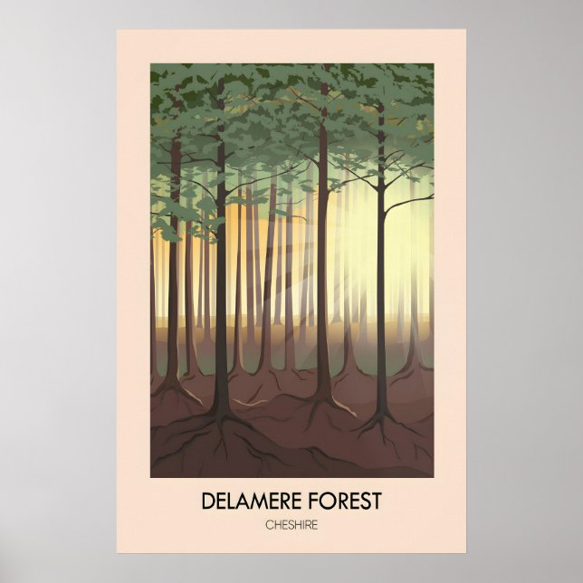 Delamere Forest Travel Poster (Front)