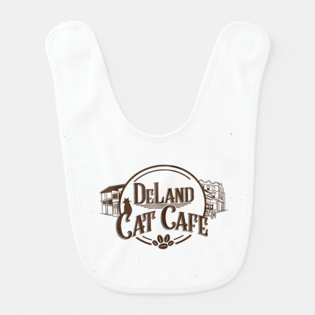 DeLand Cat Cafe Baby Bib (Front)