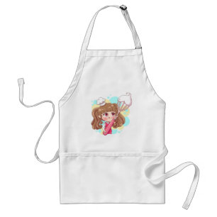 delantal blanco adult apron